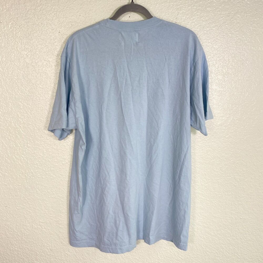 Awake New York Shirt Men Extra Large Bunny Rabbit Graphic Tee Baby Blue Crewneck - Picture 6 of 10